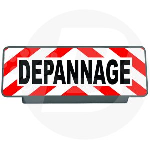 Pare soleil dépannage rouge et blanc
